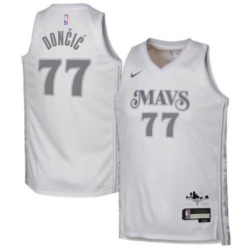 686406e843795_1 Youth Dallas Mavericks Luka Don?i? White 2024/25 Swingman Player Jersey - City Edition