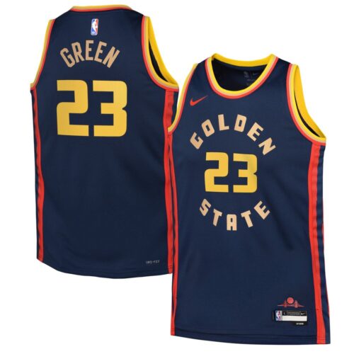 68640705c77f3_1 Youth Golden State Warriors Draymond Green Navy 2024/25 Swingman Player Jersey - City Edition