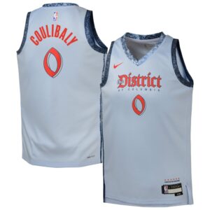 6864070adc007_1 Youth Washington Wizards Bilal Coulibaly Light Blue 2024/25 Swingman Player Jersey - City Edition