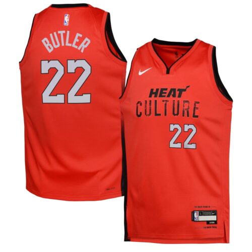6864070d71e46_1 Youth Miami Heat Jimmy Butler Red 2024/25 Swingman Player Jersey - City Edition
