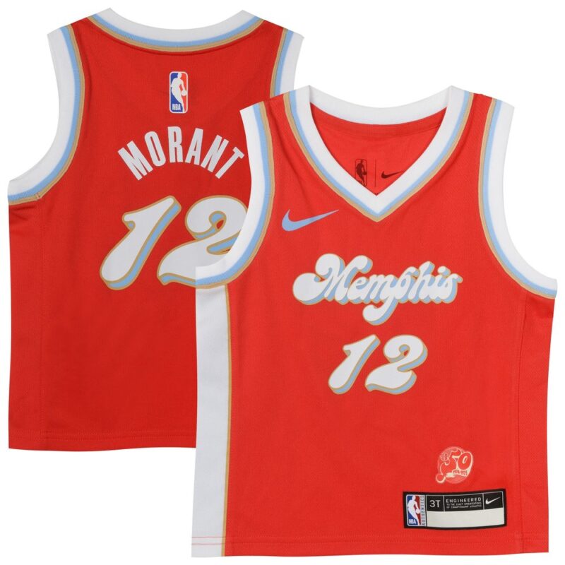 686407301457d_1 Toddler Memphis Grizzlies Ja Morant Red 2024/25 Swingman Player Jersey - City Edition