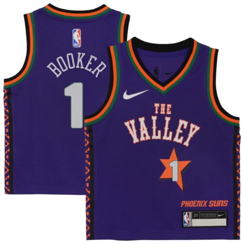 6864073c57c83_1 Toddler Phoenix Suns Devin Booker Purple 2024/25 Swingman Player Jersey - City Edition