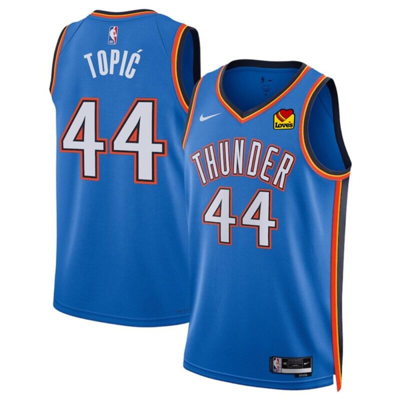 6864073ec1235_1 Men's Oklahoma City Thunder #44 Nikola Topic Blue 2024 Draft Icon Edition Stitched Basketball Jersey