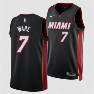 68640788a73f8_1 Men's Miami Heat #7 Kel'el Were Black 2024 Draft Icon Edition Stitched Basketball Jersey