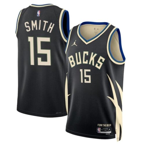 686407c276dd6_1 Men's Milwaukee Bucks #15 Tyler Smith Black 2024 Draft Statement Edition Stitched Basketball Jersey