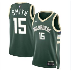 686407c5d0bf7_1 Men's Milwaukee Bucks #15 Tyler Smith Green 2024 Draft Icon Edition Stitched Basketball Jersey