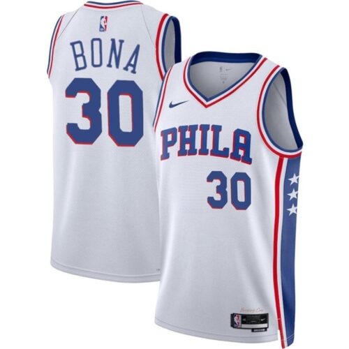 686407d60d8ed_1 Men's Philadelphia 76ers #30 Adam Bona White 2024 Draft Association Edition Stitched Jersey