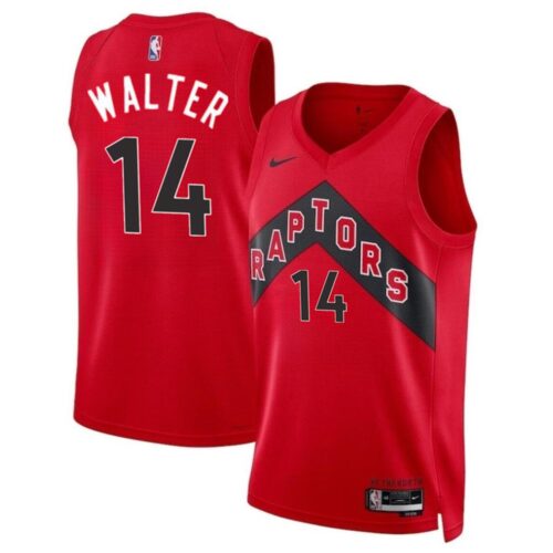 686407e3728c8_1 Men's Toronto Raptors #14 Ja' Kobe Walter Red 2024 Draft Icon Edition Stitched Basketball Jersey