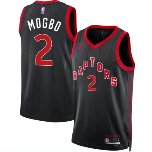 686407e9b7495_1 Men's Toronto Raptors #2 Jonathan Mogbo Black 2024 Draft Statement Edition Stitched Basketball Jersey