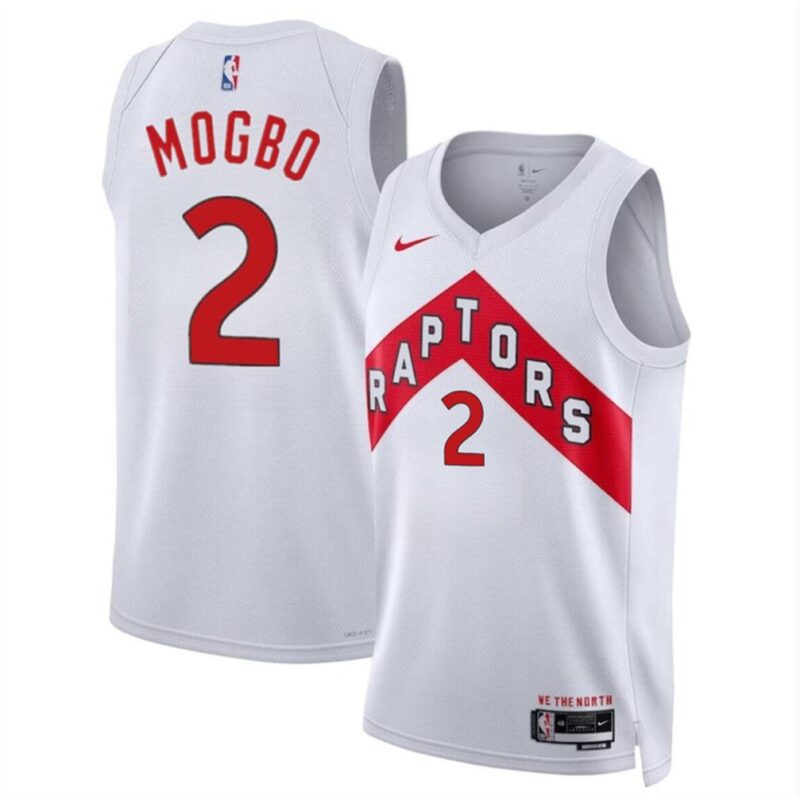 686407f041c04_1 Men's Toronto Raptors #2 Jonathan Mogbo White 2024 Draft Association Edition Stitched Basketball Jersey
