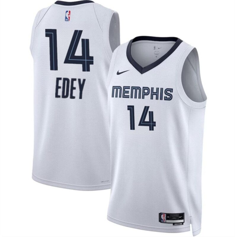 686407f687f5c_1 Men's Memphis Grizzlies #14 Zach Edey White 2024 Draft Association Edition Stitched Jersey