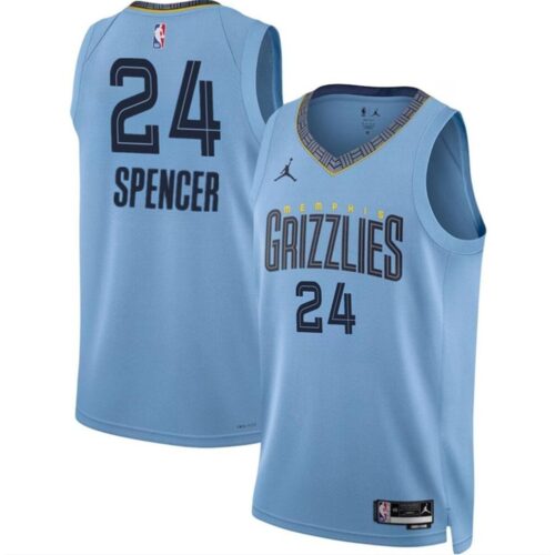 686407f9a5e13_1 Men's Memphis Grizzlies #24 Cam Spencer Blue 2024 Draft Statement Edition Stitched Jersey