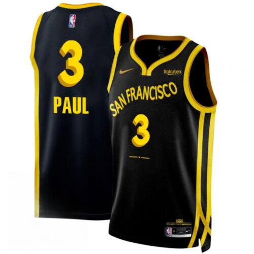 686408712d47e_1 Men's Golden State Warriors #3 Chris Paul Black 2023/24 City Edition Stitched Basketball Jersey