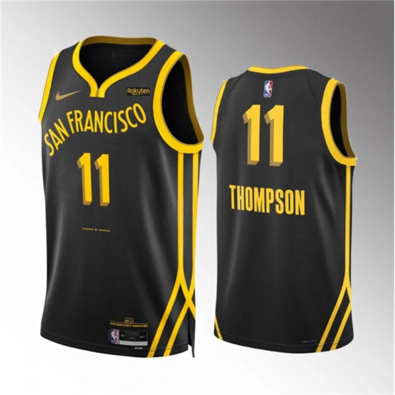 6864088deca13_1 Men's Golden State Warriors #11 Klay Thompson Black 2023/24 City Edition Stitched Basketball Jersey