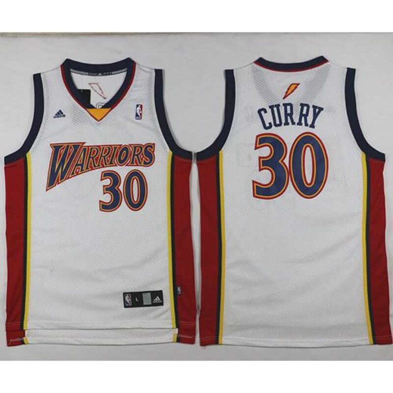 6864089d321a0_1 Warriors #30 Stephen Curry White Throwback Stitched NBA Jersey