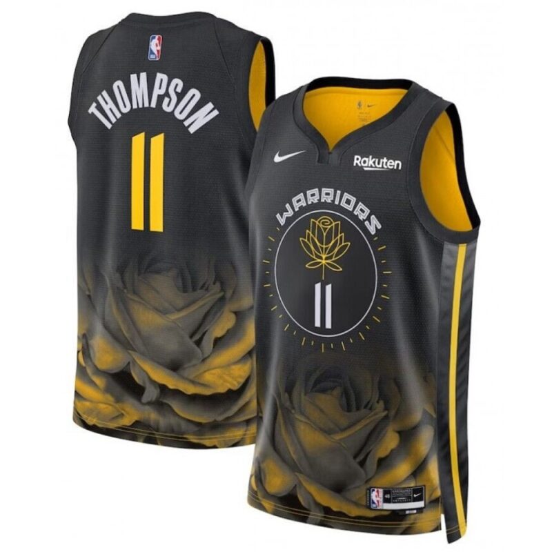686408a730121_1 Men's Golden State Warriors #11 Klay Thompson 2022/2023 Black City edition Stitched Basketball Jersey