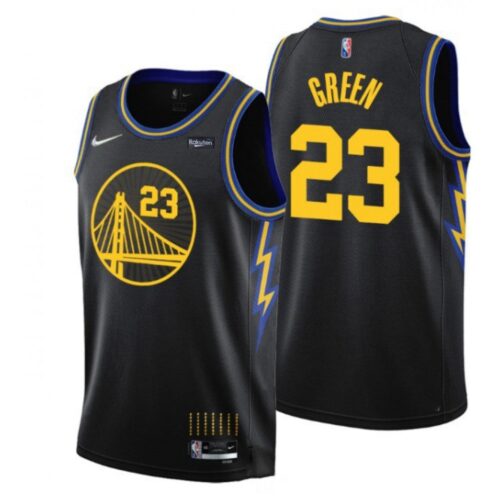 686408b0f375b_1 Men's Golden State Warriors #23 Draymond Green 2021/22 City Edition 75th Anniversary Black Stitched Basketball Jersey