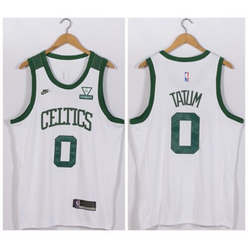 686408bb4c1df_1 Men's Boston Celtics #0 Jayson Tatum White Vistaprint Patch Stitched Jersey