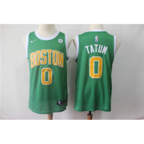 686408c5e7f9c_1 Men's Boston Celtics #0 Jayson Tatum Green 2018/19 Earned Edition Swingman Stitched NBA Jersey