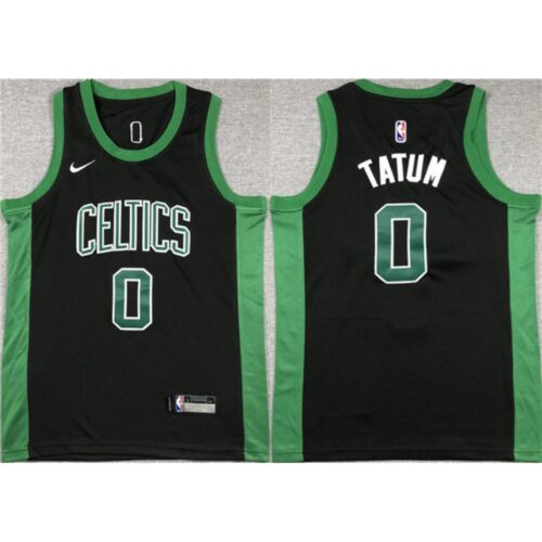 686408c91f416_1 Men's Boston Celtics #0 Jayson Tatum Black Stitched Basketball Jersey