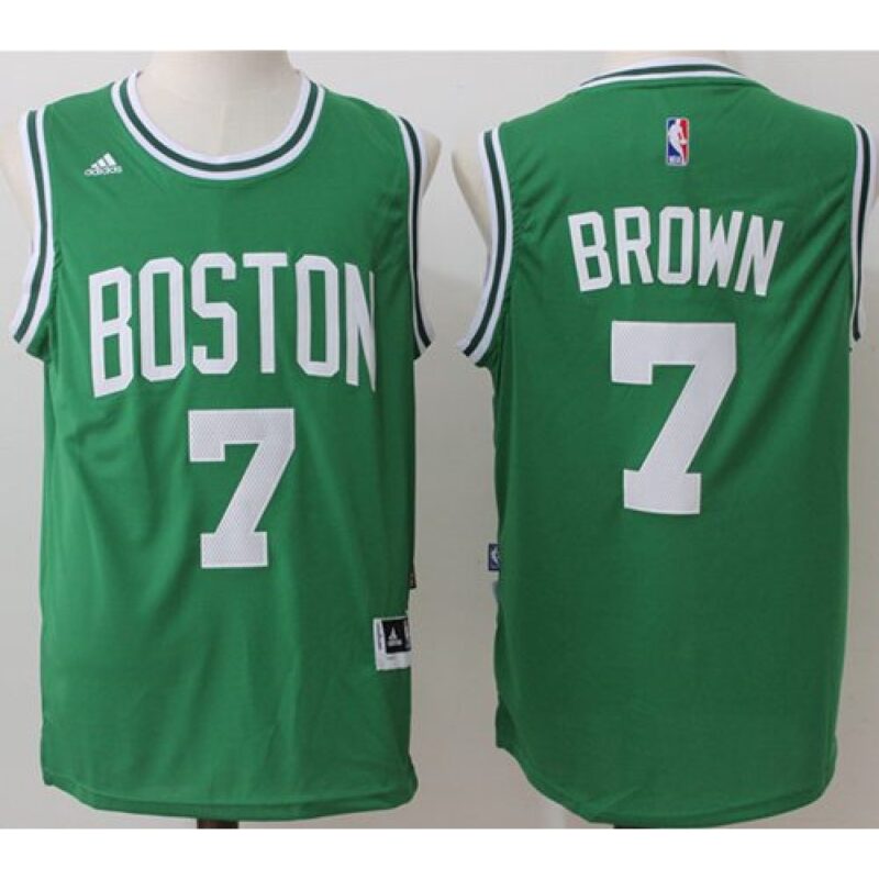 686408cf823e1_1 Celtics #7 Jaylen Brown Green Stitched NBA Jersey