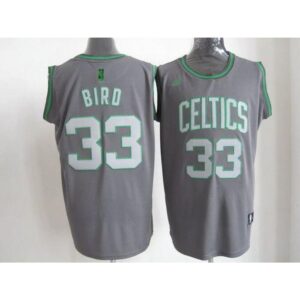 6864090033280_1 Celtics #33 Larry Bird Grey Graystone Fashion Embroidered NBA Jersey