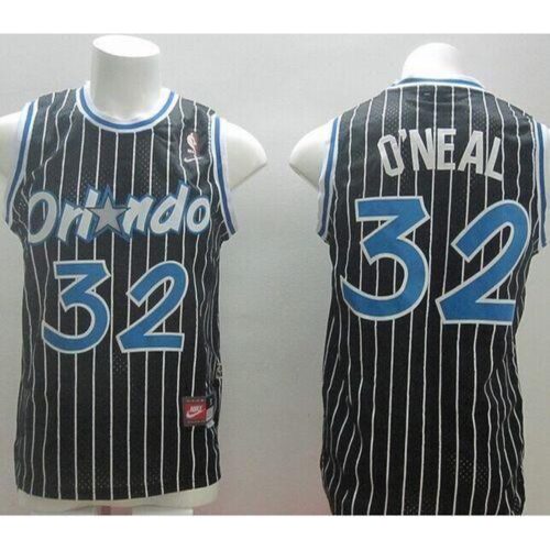 6864092be992d_1 Magic #32 Shaquille O'Neal Black Throwback Stitched Youth NBA Jersey
