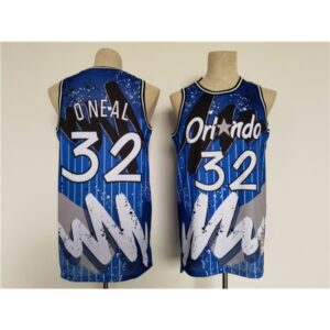 6864093a36c2d_1 Men's Orlando Magic #32 Shaquille O'Neal Blue Throwback basketball Jersey