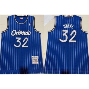 6864094dad829_1 Men's Orlando Magic #32 Shaquille O'Neal Blue Stitched Jersey