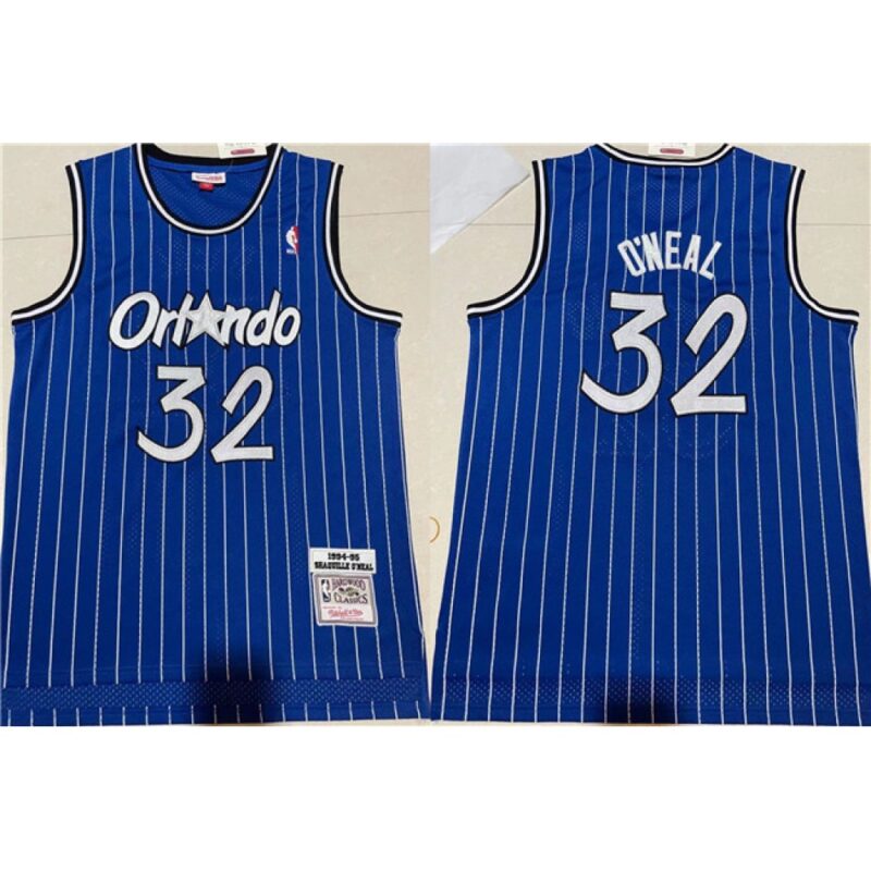 6864094dad829_1 Men's Orlando Magic #32 Shaquille O'Neal Blue Stitched Jersey