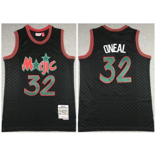 686409510a3d3_1 Men's Orlando Magic #32 Shaquille O'Neal Black Throwback Stitched Jersey