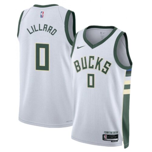 686409674a137_1 Men's Milwaukee Bucks #0 Damian Lillard White Association Edition Stitched Basketball Jersey