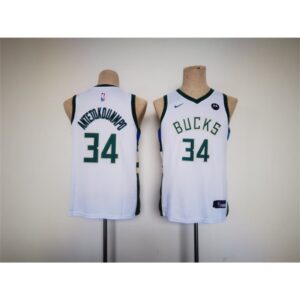 68640988dcf9d_1 Youth Milwaukee Bucks #34 Giannis Antetokounmpo White Stitched Basketball Jersey