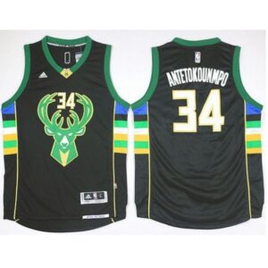 686409a180b8a_1 Youth Milwaukee Bucks #34 Giannis Antetokounmpo Black Alternate Stitched Basketball Jersey