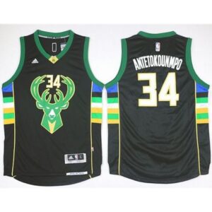 686409a76bb59_1 Bucks #34 Giannis Antetokounmpo Black Alternate Stitched NBA Jersey