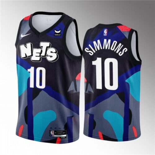 686409b539ccf_1 Men's Brooklyn Nets #10 Ben Simmons Black 2023/24 City Edition Stitched Basketball Jersey