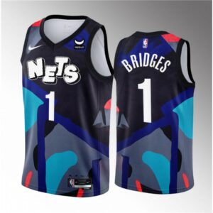 686409c8b7351_1 Men's Brooklyn Nets #1 Mikal Bridges Black 2023/24 City Edition Stitched Basketball Jersey