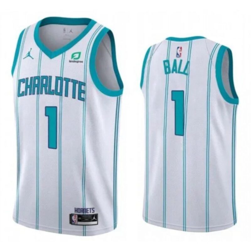 686409ea09220_1 Men's Charlotte Hornets #1 LaMelo Ball White Stitched Basketball Jersey
