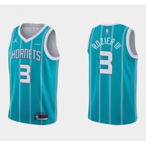 68640a1842c9e_1 Men's Charlotte Hornets #3 Terry Rozier III Aqua Stitched Basketball Jersey