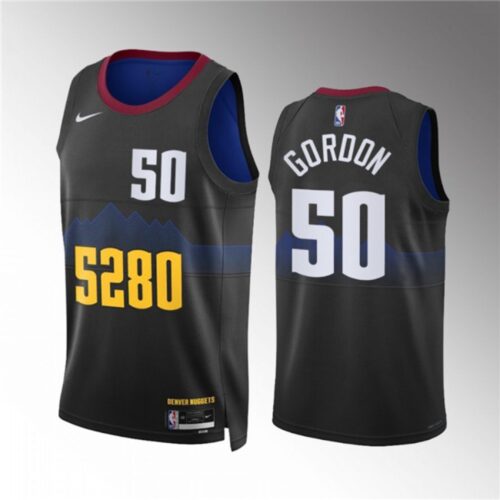 68640a9f66075_1 Men's Denver Nuggets #50 Aaron Gordon Black 2023 City Edition Stitched Basketball Jersey