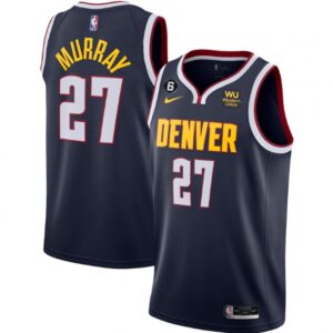 68640ab89376a_1 Men's Denver Nuggets #27 Jamal Murray Navy Icon Edition With NO.6 Patch Stitched Jersey