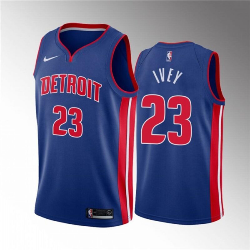 68640ae398b0a_1 Men's Detroit Pistons #23 Jaden Ivey Blue Icon Edition Stitched Jersey