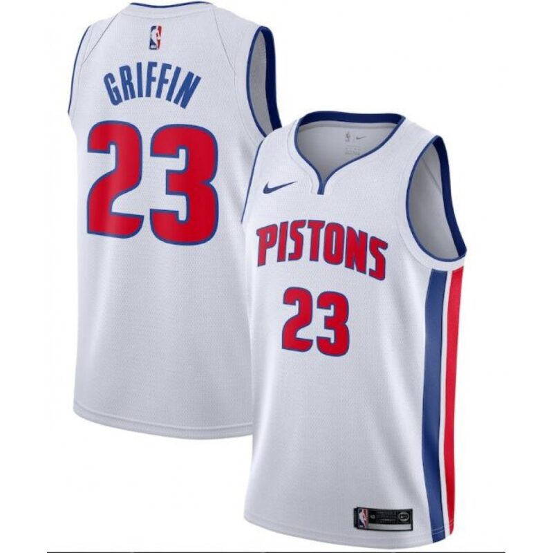 68640af330147_1 Men's Detroit Pistons #23 Blake Griffin White Association Edition Stitched Swingman Jersey