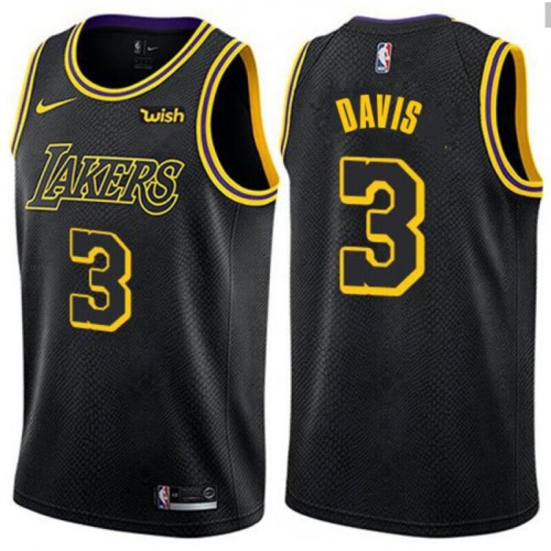 68640b5a562c2_1 Men's Los Angeles Lakers #3 Anthony Davis Black Stitched NBA Jersey
