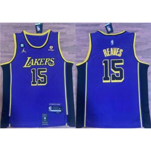 68640b714bcf9_1 Men's Los Angeles Lakers #15 Austin Reaves Purple With NO.6 Patch Stitched Basketball Jersey