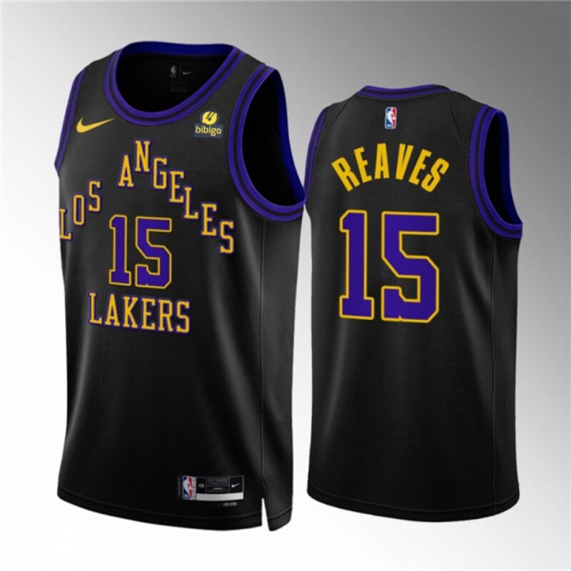 68640b74ca9c6_1 Men's Los Angeles Lakers #15 Austin Reaves Black 2023/24 City Edition Stitched Basketball Jersey