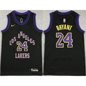 68640b837a278_1 Youth Los Angeles Lakers #24 Kobe Bryant Black City Edition Stitched Basketball Jersey