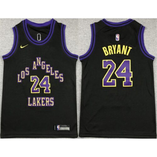 68640b837a278_1 Youth Los Angeles Lakers #24 Kobe Bryant Black City Edition Stitched Basketball Jersey