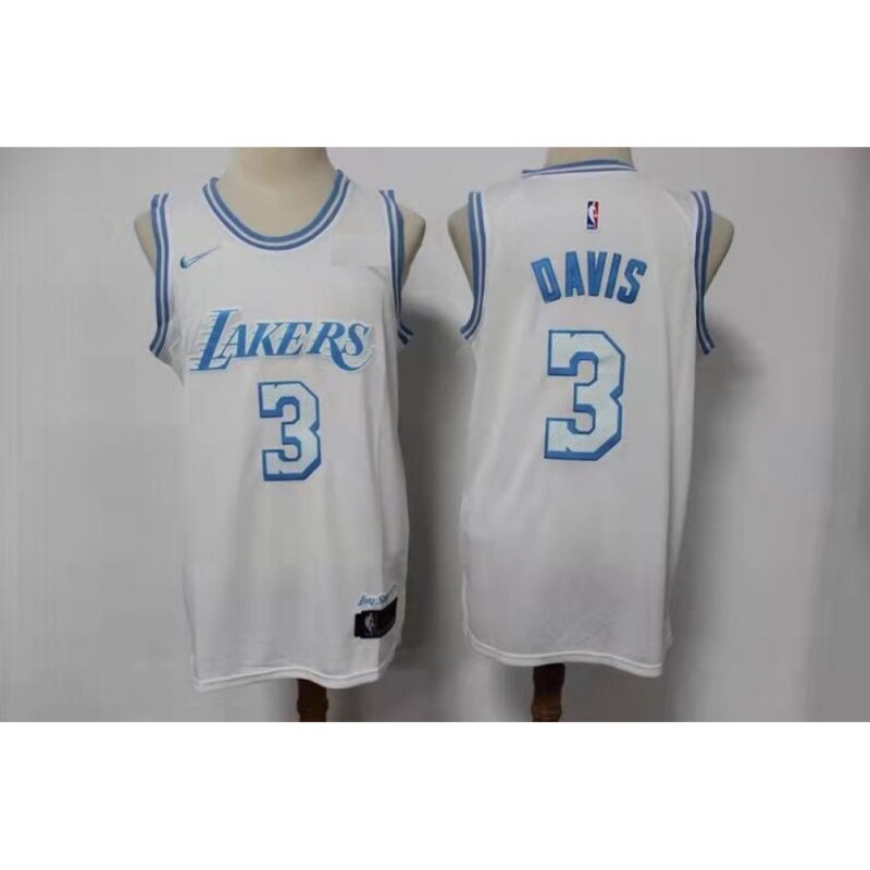 68640b861bc33_1 Youth Los Angeles Lakers #3 Anthony Davis #3 Anthony Davis 2020/21 White City Edition Stitched Jersey