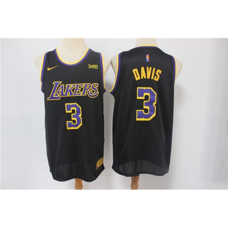 68640b887624a_1 Men's Los Angeles Lakers #3 Anthony Davis Black Stitched NBA Jersey